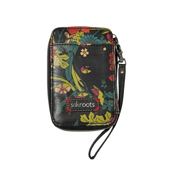Sakroots Boho Chic Multicolor Floral Print Smartphone Wallet Wristlet Purse - Picture 1 of 11